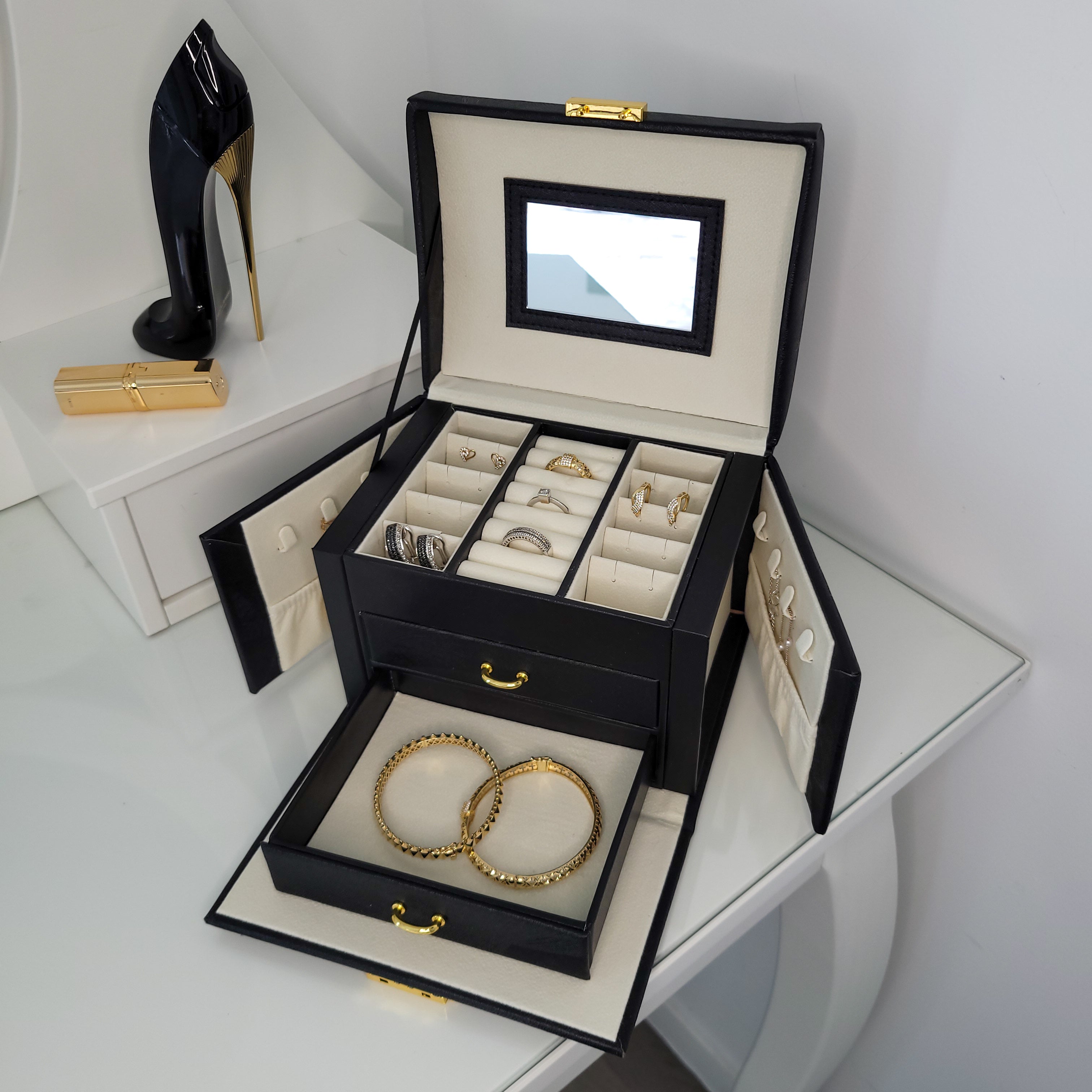 BS® - Boîte à Bijoux en Cuir Végan Modèle 