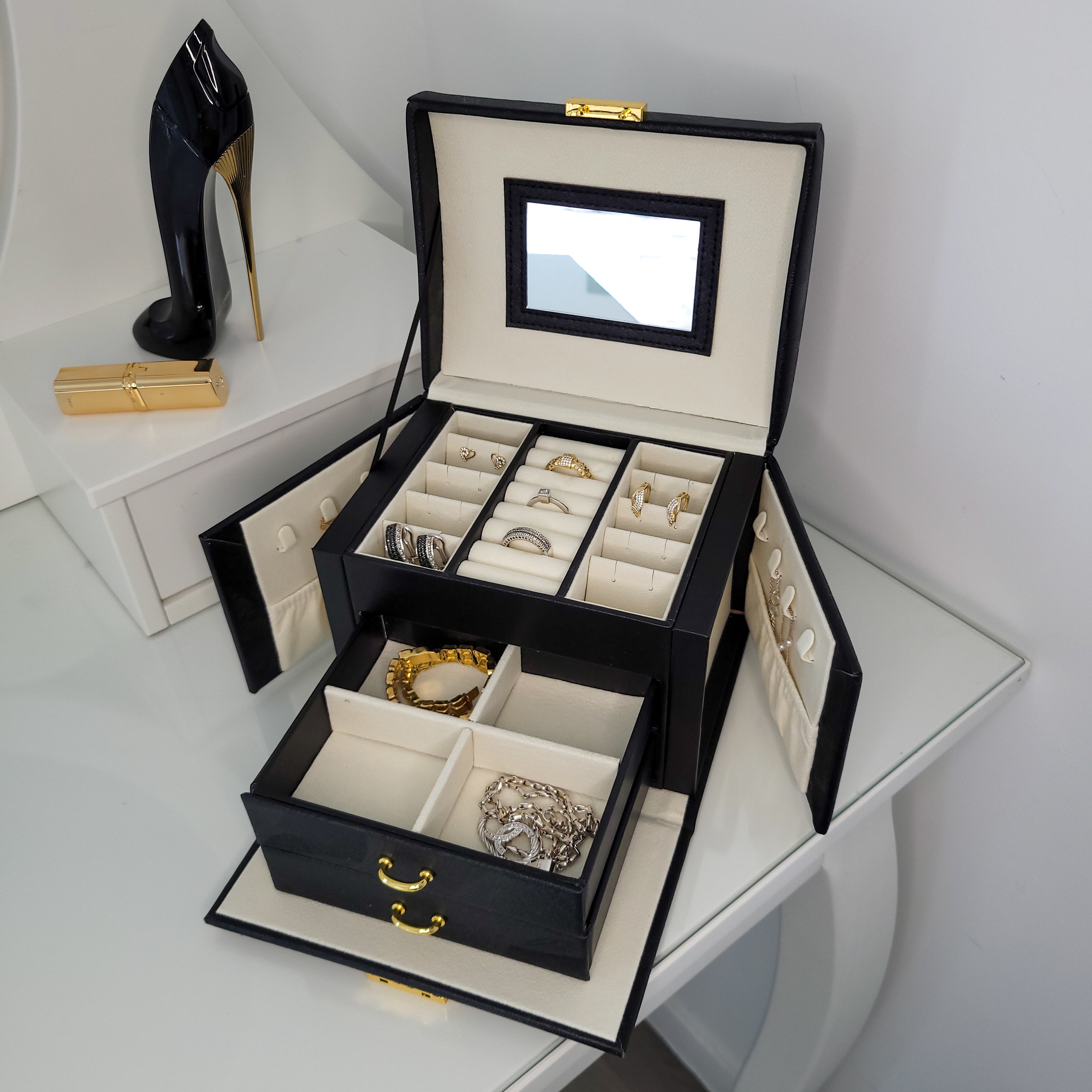 BS® - Boîte à Bijoux en Cuir Végan Modèle 