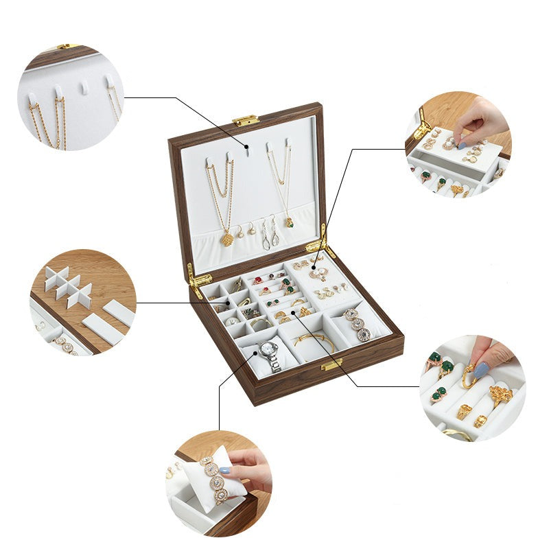 boîtes à bijoux carrée convient pour colliers, bracelets, bagues