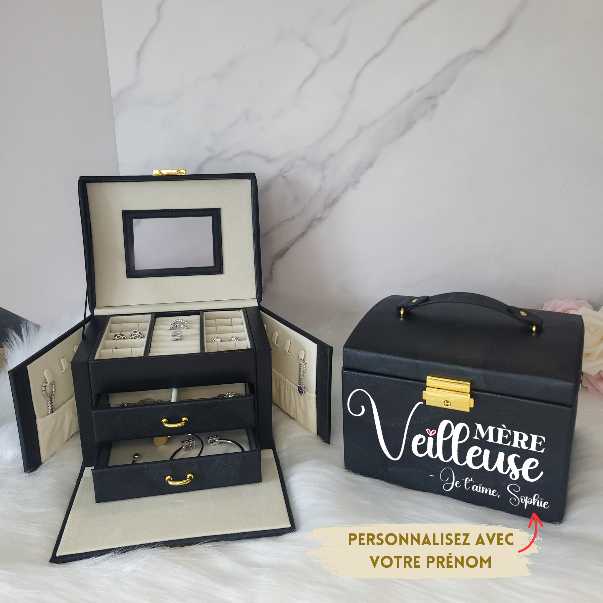 BS® - Boîte à Bijoux en Cuir Végan Modèle 