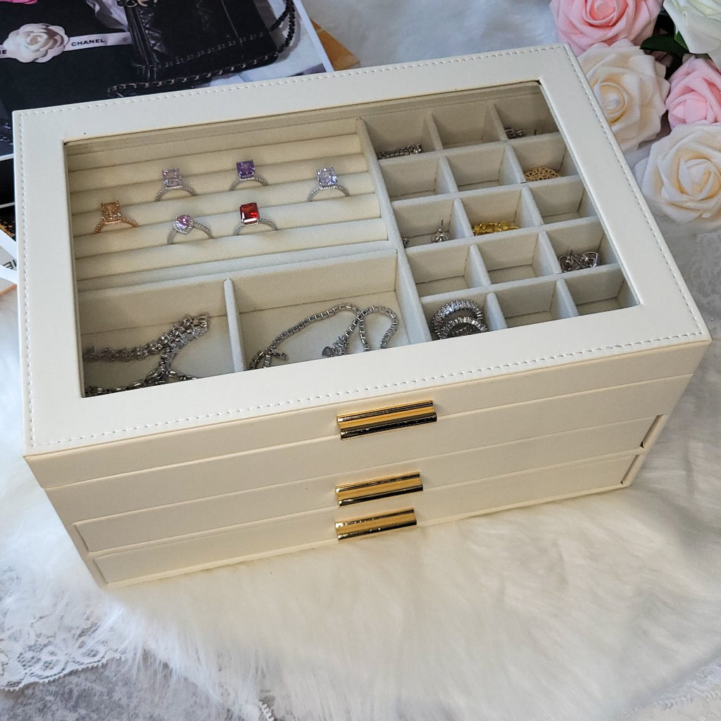 boîte à bijoux avec tiroirs