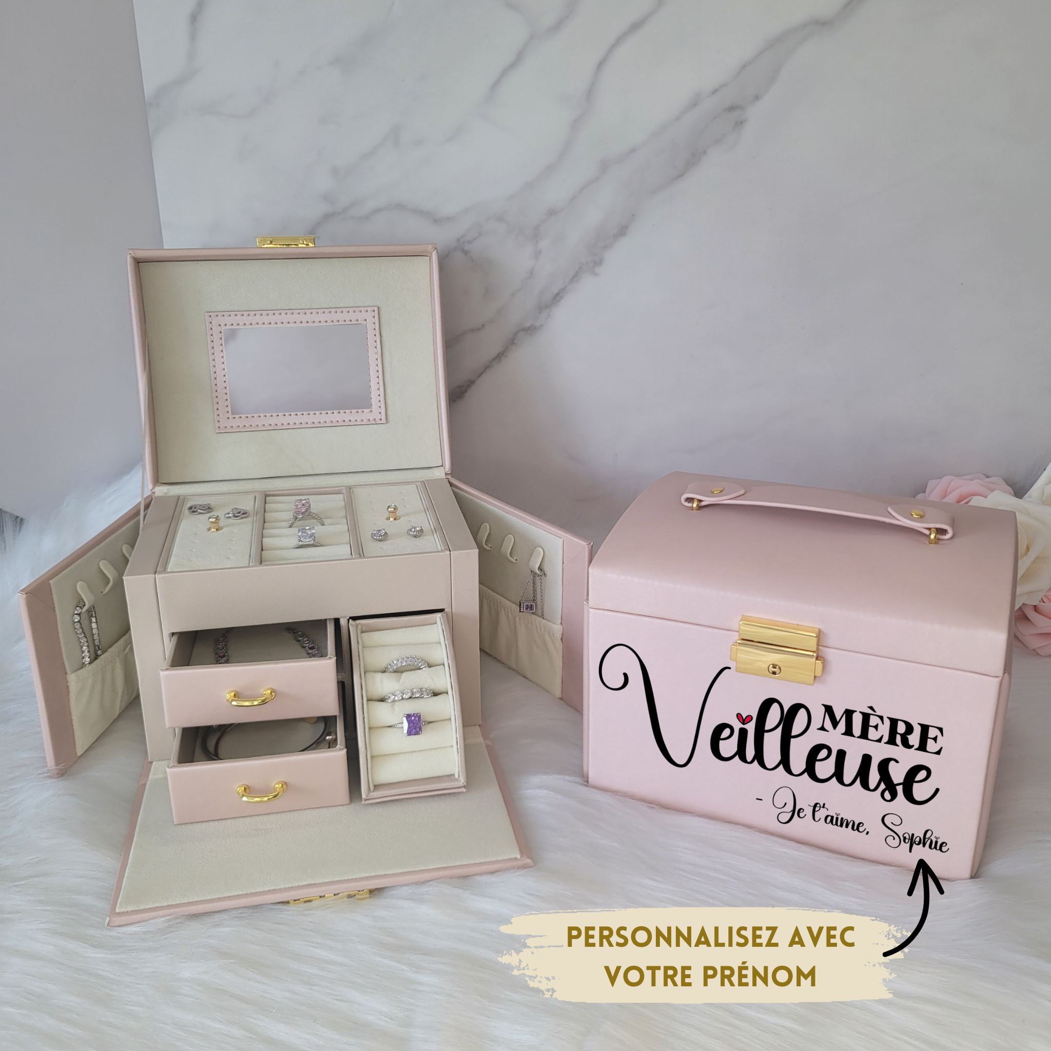 BS® - Boîte à Bijoux en Cuir Végan Modèle 