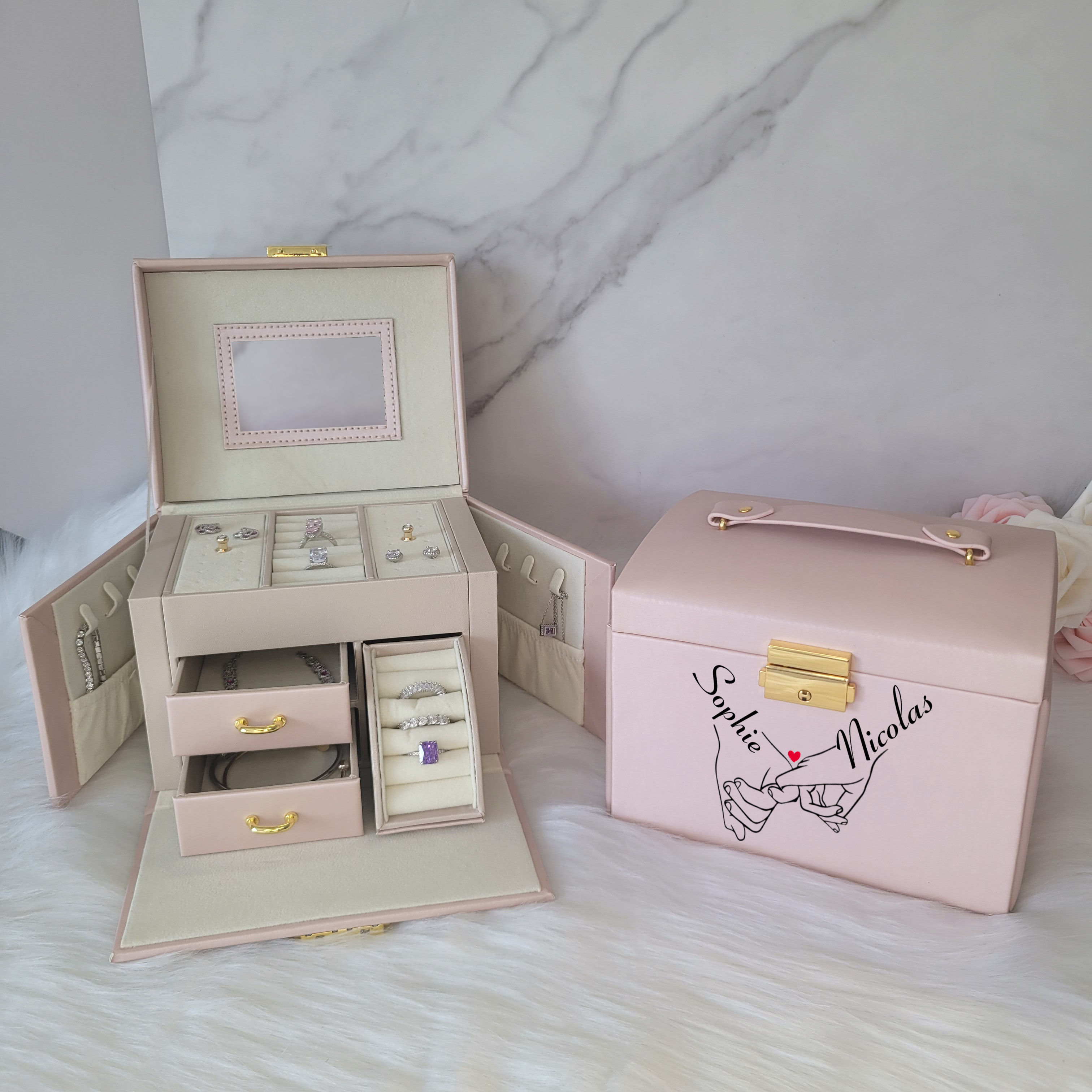 BS® - Boîte à Bijoux en Cuir Végan Modèle 