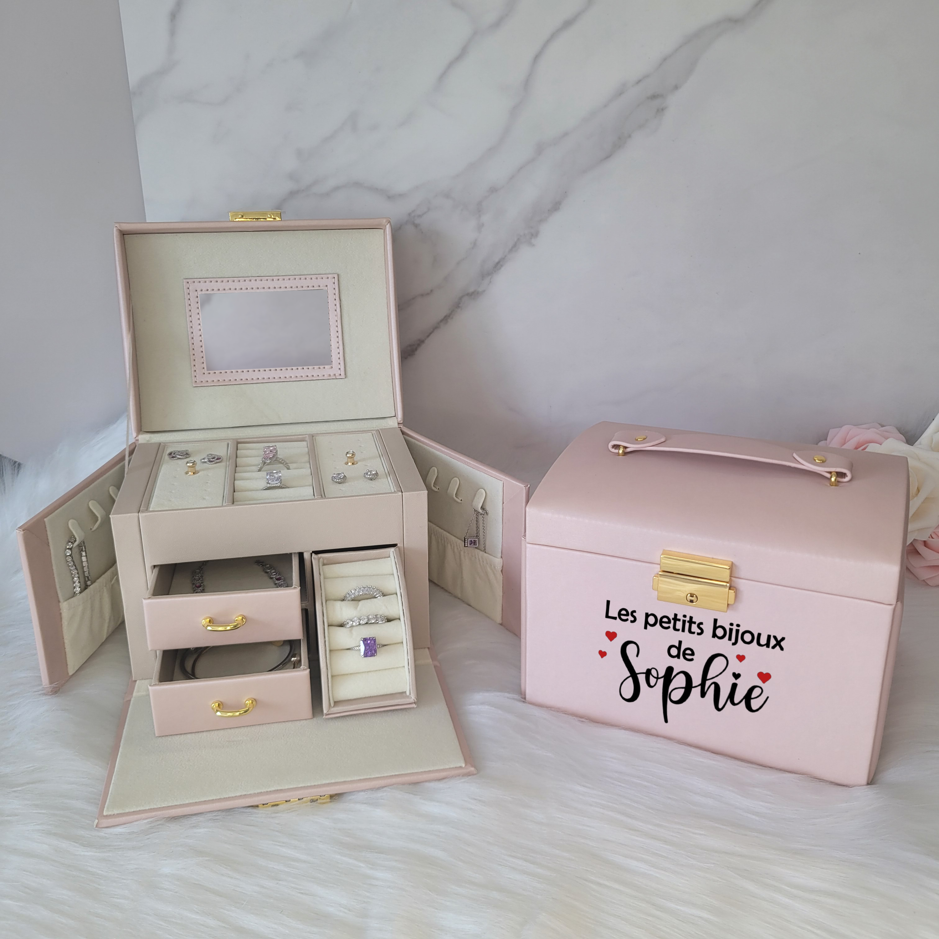 BS® - Boîte à Bijoux en Cuir Végan Modèle 