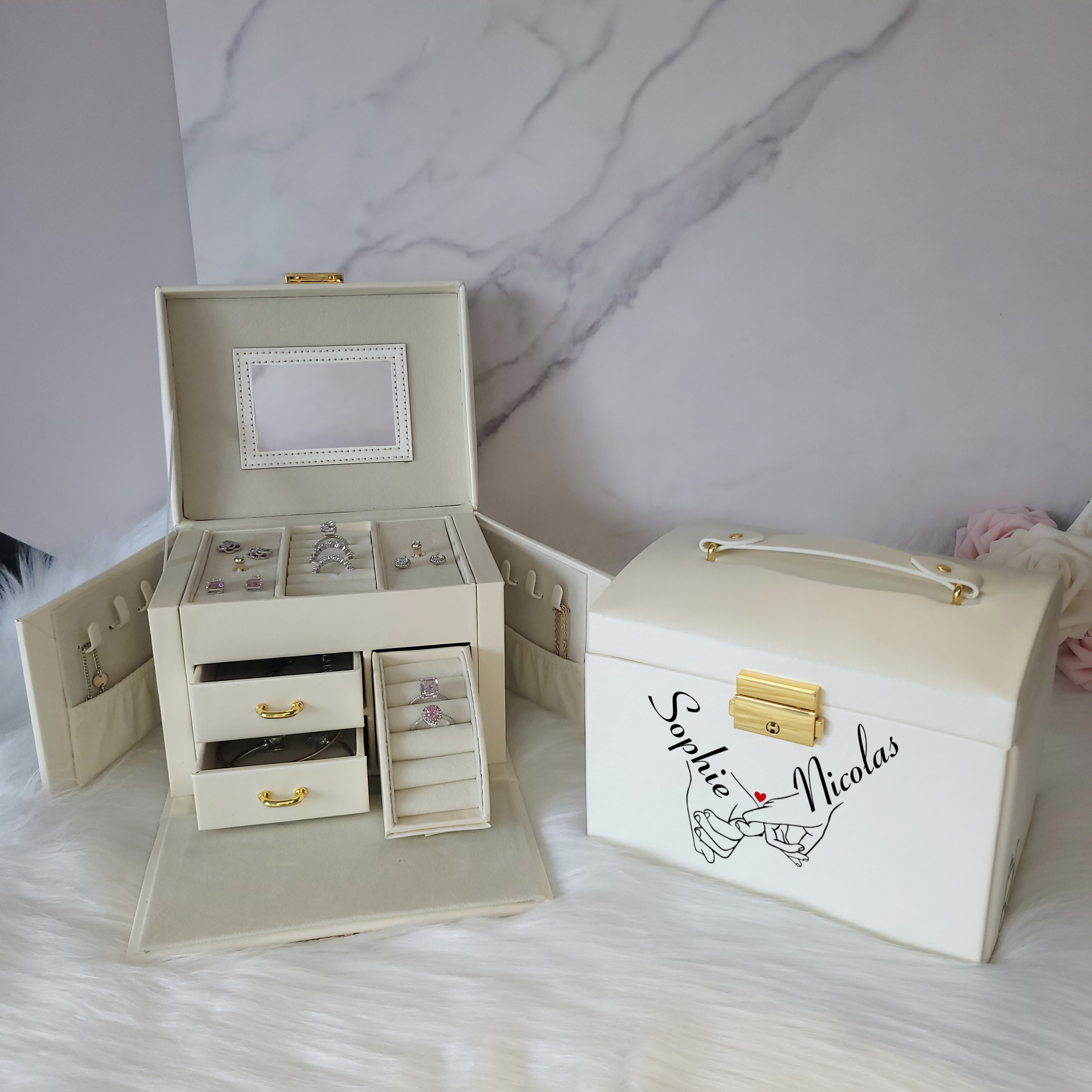 BS® - Boîte à Bijoux en Cuir Végan Modèle 