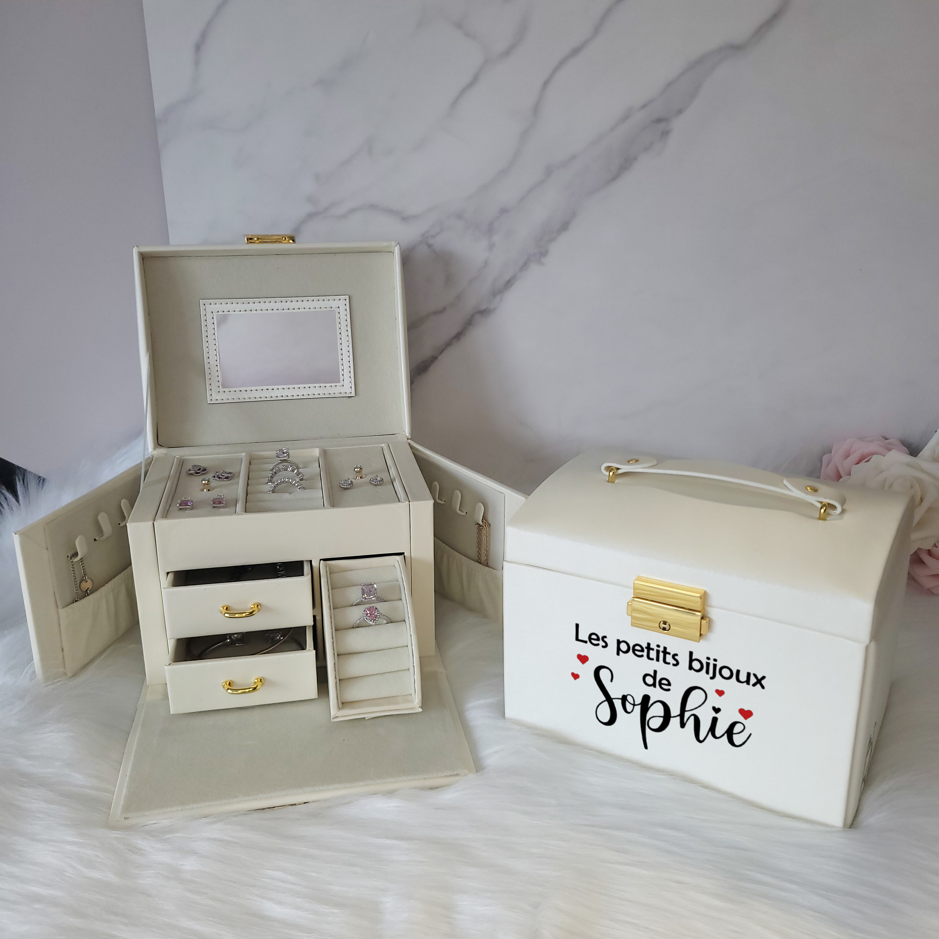 BS® - Boîte à Bijoux en Cuir Végan Modèle 