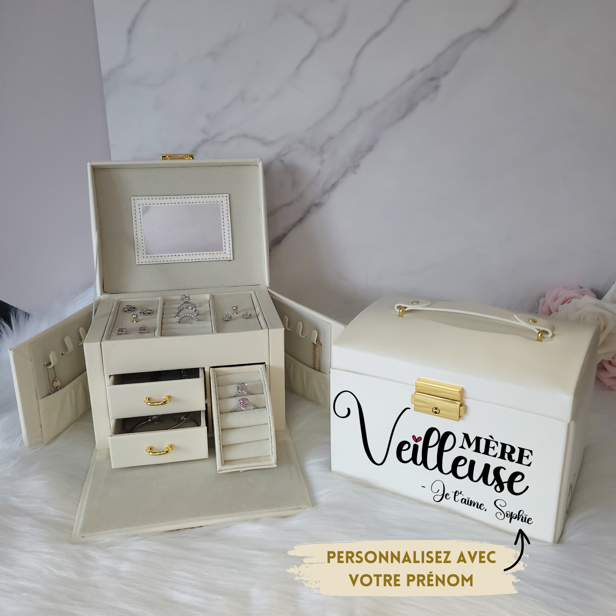 BS® - Boîte à Bijoux en Cuir Végan Modèle 